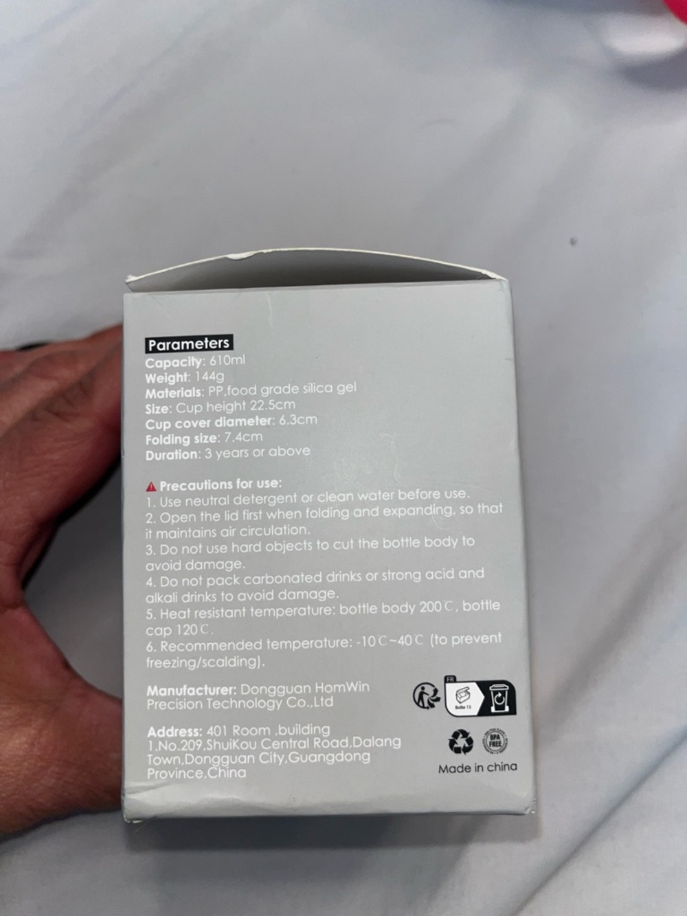 Position collapsible cup Gray Storage Container - Picture 3 of 4